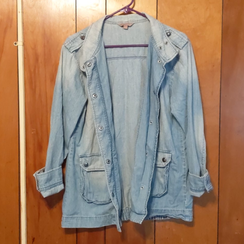 Denim Button-Up Jacket - image 1